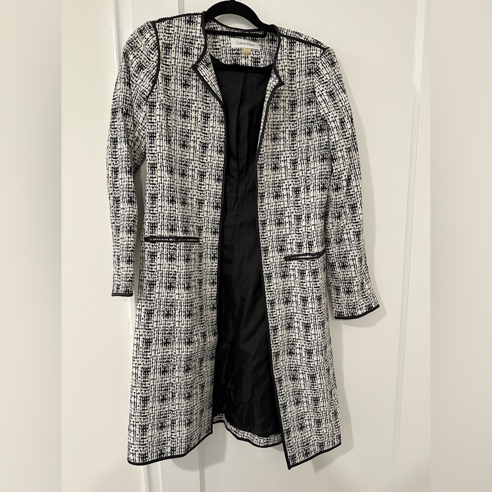 Calvin Klein Black and White Blazer coat